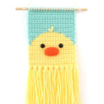 Mini Chick Wall Hanging Free Crochet Pattern