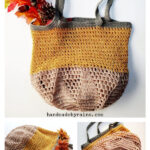 Crochet Acorn Market Bag Free Pattern and Video Tutorial