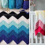 Blue Chevron Baby Blanket Crochet Free Pattern