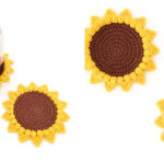 Sunflower Coaster Crochet Free Pattern