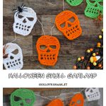 Halloween Skull Garland Free Crochet Pattern