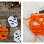 Halloween Skull Garland Free Crochet Pattern