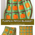 Pumpkin Patch Blanket Free Crochet Pattern and Video Tutorial
