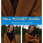 Fall Pocket Shawl Free Crochet Pattern and Video Tutorial