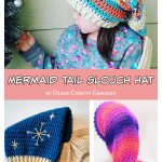 Mermaid Tail Slouch Hat Free Crochet Pattern