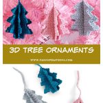 3D Tree Ornaments Free Crochet Pattern