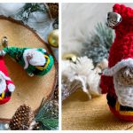 Christmas Gnome Keychains Free Crochet Pattern