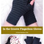 In the Groove Fingerless Gloves Free Crochet Pattern