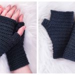 In the Groove Fingerless Gloves Free Crochet Pattern