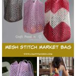 Mesh Stitch Market Bag Free Crochet Pattern