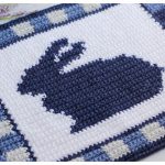Gingham Bunny Placemat Free Crochet Pattern