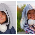 Bunny Hooded Baby Hat Crochet Pattern