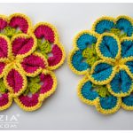 Flower Kitchen Pad Free Crochet Pattern