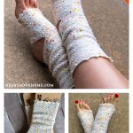 Moss Stitch Yoga Socks Free Crochet Pattern