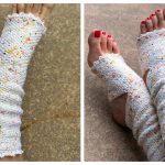 Moss Stitch Yoga Socks Free Crochet Pattern