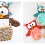 Owl Pockets Gift Card Holder Free Crochet Pattern