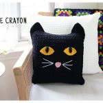 Black Cat Pillow Free Crochet Pattern
