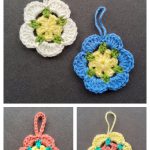 Hanging Flower Decoration Free Crochet Pattern