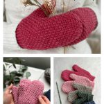 Herringbone Moss Mittens Free Crochet Pattern and Video Tutorial