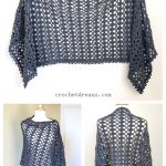 Midnight Mist Wrap Free Crochet Pattern