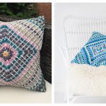 Mosaic Textured Cushion Free Crochet Pattern and Video Tutorial