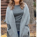 Simple Pocket Shawl Free Crochet Pattern