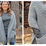Simple Pocket Shawl Free Crochet Pattern