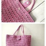 Bag with Crossed Stitch Free Crochet Pattern and Video Tutorial