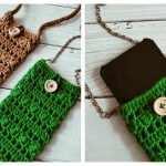 Easy Mobile Phone Bag Free Crochet Pattern and Video Tutorial