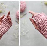 Knit Look Perfect Mitts Free Crochet Pattern