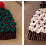 Xmas Tree Holiday Hat Free Crochet Pattern