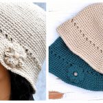 Flower Cloche Womens Hat Free Crochet Pattern