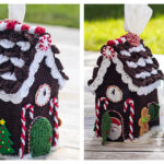 Gingerbread House Tissue Box Cover Free Crochet Pattern