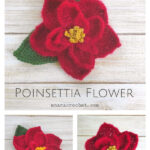 Poinsettia Flower Free Crochet Pattern and Video Tutorial