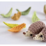 Baby Hedgehog and Leaves Free Crochet Pattern