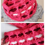 Happy Hearts Infinity Scarf Free Crochet Pattern