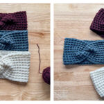 Waffle Stitch Headband Free Crochet Pattern