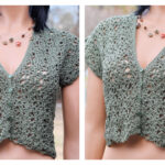 Spring Button Front Cardigan Free Crochet Pattern