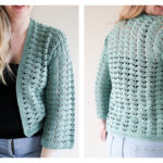 Shell Stitch Cardigan Free Crochet Pattern and Video Tutorial