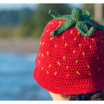 Berry Cute Strawberry Bucket Hat Free Crochet Pattern