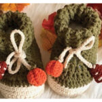 Autumn Baby Booties Free Crochet Pattern