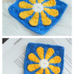 Easy Daisy Granny Square Free Crochet Pattern and Video Tutorial