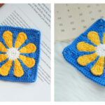 Easy Daisy Granny Square Free Crochet Pattern and Video Tutorial