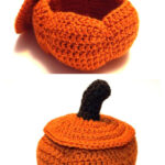 Pumpkin Container Free Crochet Pattern and Video Tutorial