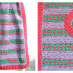 Hearts in a Row Blanket Free Crochet Pattern