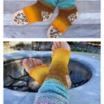 Double Moss Yoga Socks Free Crochet Pattern