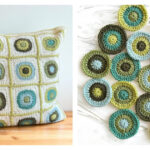 Happy Circles Pillow Case Free Crochet Pattern